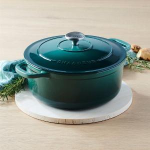 Enamelled Cast Iron Round Dutch Oven Forest Green By Chasseur Size 20 cm 23 ltr