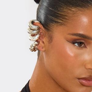 Enjoy 33 Off Chunky Silver Stacking Faux Earrings Womens One Size