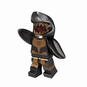 Novelty Interactive Plastic Building Block Puzzle Shark Man Banana Penguin Rabbit Panda Mini Figures Children Gift B