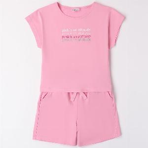 Completo tshirt e shorts rosa 48029 g1 ragazza ido ora 16