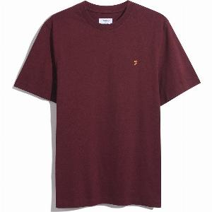 Danny Regular Fit Organic Cotton TShirt In Farah Red Marl