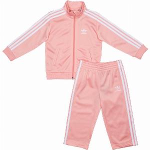 Adidas Firebird Unisex Tracksuits  Pink  Size 1  2 Years  Poly Tricot