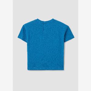 OVS Blaues Baumwolltshirt Mit Rundhalsausschnitt Junge Elektrischblau Größe 3036
