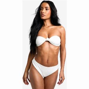 Womens Swimwear Essentials High Waist Brief  White  6