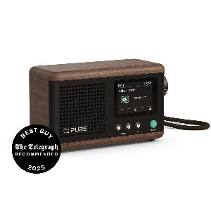 Get 26 Discount on the Classic Mini Portable Digital Radio in Coffee BlackWalnut