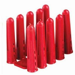 Wall Plastic Plugs Red 6mm Box of 100