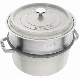Sconto del 31 su Staub Cocotte rotonda 24 cm con cestello vapore