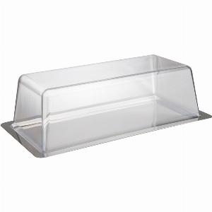 Plateau avec couvercle APS 33x17x10 cm LxlxH argenté rectangulaire