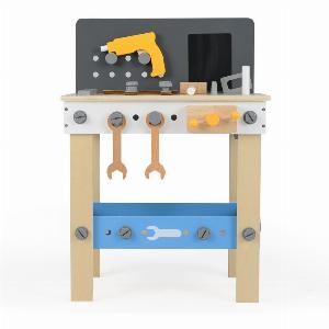Kids Tool Bench Wooden Toddler Workbench Playset w Pegboard