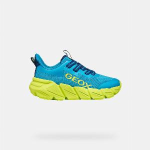 30 sparen auf GEOX Flexyper Fast Junior Schuhe in HellblauGrün