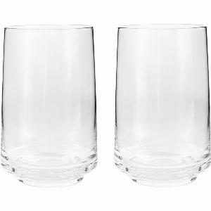 Contemporary Clear Large Tumblers  Set Of 2