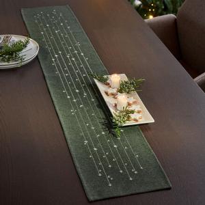 Ruban de table jacquard Noël  linge de table hiver à 33 