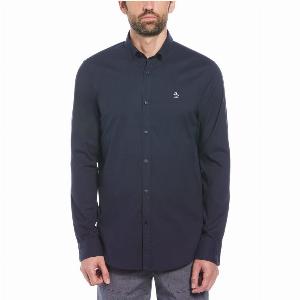 Ecovero Oxford Stretch Shirt In Dark Sapphire