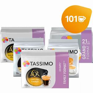 Pack de 5 dosettes Tassimo pour un assortiment café au petitdéjeuner