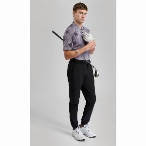 Up to 44 off Vapor Geo Print Grandad Golf Polo Shirt in Driver Grey