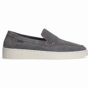 Graue VelourslederLoafer