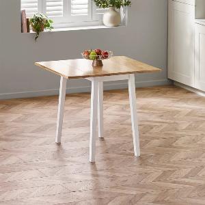 Enjoy 33 Discount on Linwood White 75cm Drop Leaf Square Dining Table