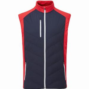 Sunderland Andorra Padded Thermal Golf Wind Vest Navy47Red47Silver