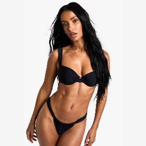Womens Petite Swimwear Essentials Balcony Bikini Top