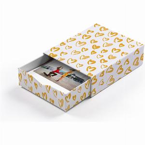Scatola di foto con 100 foto nel design Batticuore Giallo