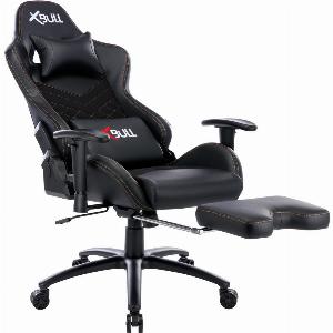 Sedia da Gaming XL XBULL Nera con Poggiapiedi e Supporto Lombare ora 14490