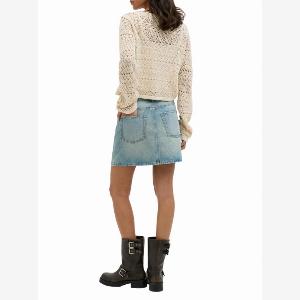 Jjxx cardigan in maglia traforata beige