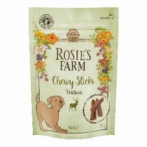 70g Vânat Chewy Sticks Rosies Farm Snackuri câini