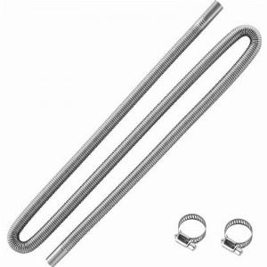 VEVOR Abgasrohr Standheizung flexibler Abgasschlauch 198 cm für AutoDieselheizung mit 2 Klemmen Edelstahl Auspuffrohr mit Φ 25 mm Querschnitt für 2 kW  5 kW  8 kW Dieselheizungen Lufterhitzer