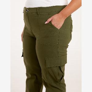 Curve Straight Leg Pocket Detail Cargo Trousers  1820  KHAKI