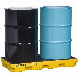 Réduction sur bac plat en PE Justrite 2 x 200 l jaune à 17520