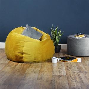 Designer Velvet Retro Classic Bean Bag