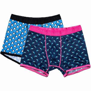 Bamboo Boxers 2 Pack  Penguins  Sharks