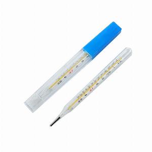 Thermomètre oral classique en verre non toxique sans mercure Thermomètre CF à double échelle Appareil de mesure clinique à grand écran Température de la fièvre