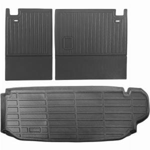 VEVOR Cargo Mats Compatible with Toyota Kluger  Highlander 20202024 Custom Fit TPE Cargo Liner Set for SUVs Trunk and Rear Back Seat Protector Replacement Trunk Mat and Backrest Mats