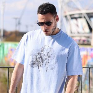Sky Ink Blot Logo TShirt  Blue Design