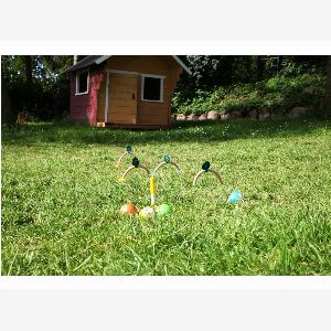 PlanToys Kinder Krocket Spiel aus Kautschukholz Maße 516 x 38 x 78 cm