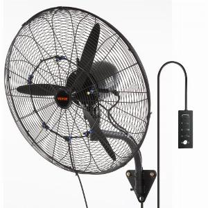 VEVOR ventilatore da parete 24 pollici 3 velocità ad alta velocità max 7000 CFM Ventilatore da parete industriale oscillante impermeabile commerciale o residenziale per magazzino serra officina Nero ETL elencato