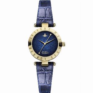 Vivienne Westwood Exclusive Westbourne II Quartz Blue Dial Blue Leather Strap Ladies Watch VV092NVNV