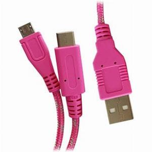 iMP 4M 2in1 USBC  Micro USB Pink Charging Cable