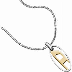 Diesel Stainless Steel Pendant Mens Necklace DX1421931