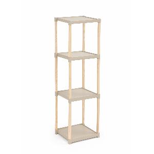 Scaffale 4 ripiani 25x100x26 cm in polipropilene