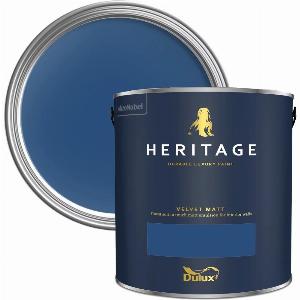 Dulux Heritage Velvet Matt Paint 1L Deep Ultramarine High Quality Matt Emulsion Paint