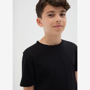 OVS Tshirt Da Ragazzo In Puro Cotone Nero Slim Fit Bambino Nero Taglia 1213