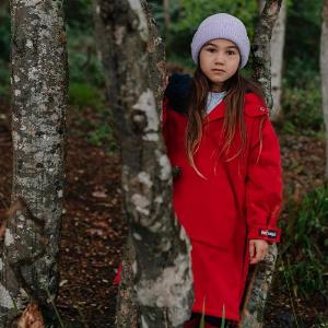 Red Equipment Kids Waterproof Dry Poncho Change Robe  Red
