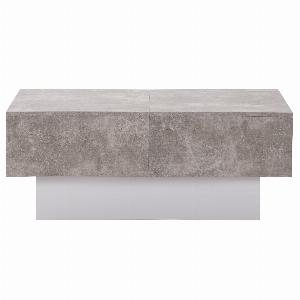 Universeller Sofatisch mit Hochglanz ausziehbarem Tisch und Stauraum modernes Design 1026040 cm Grau