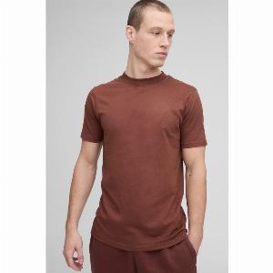 Tshirt Slim Fit Basic Brown