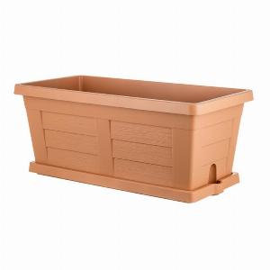 Jardinière Legno en plastique  Terracotta  L 60 x l 30 x H 26 cm
