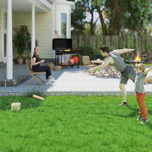 Molkky Game Wooden Skittles Throwing Game with Carrying Box