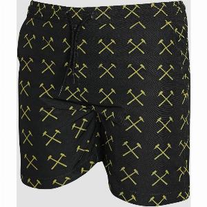 Crossed Hammers Beach Shorts  Black Black