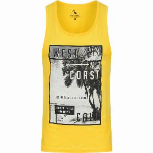 Vests WC Cali Motif Print Cotton Vest Top in Snapdragon Yellow  South Shore  L  Tokyo Laundry